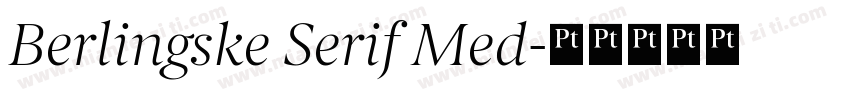 Berlingske Serif Med字体转换